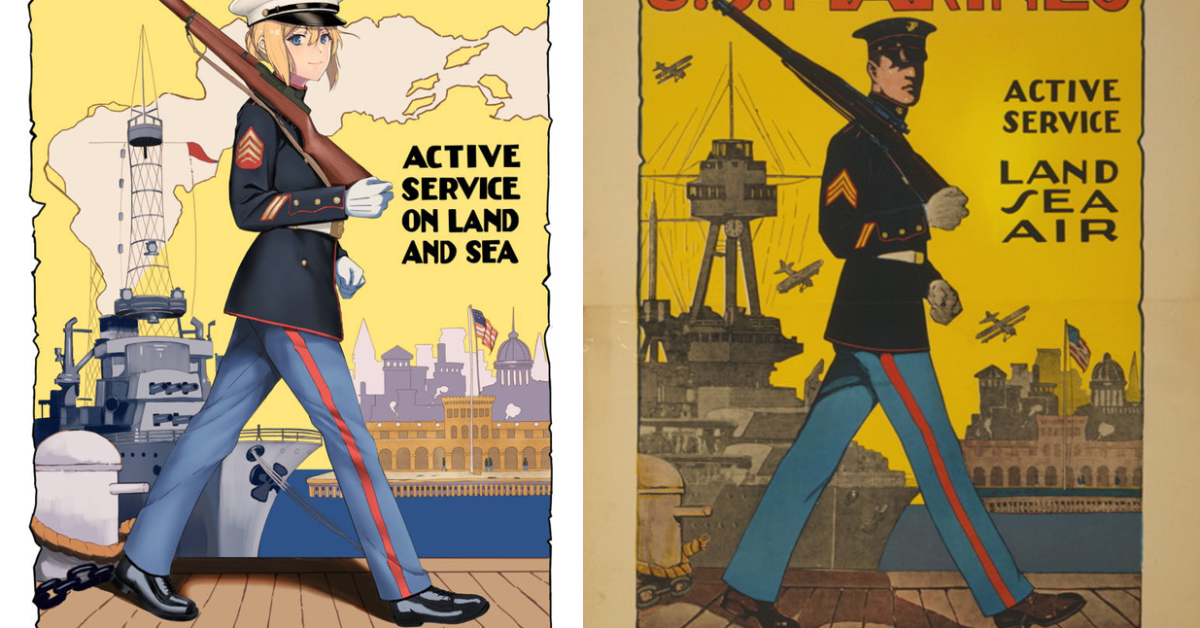 Les Marines américains espèrent attirer des recrues avec des affiches de style anime