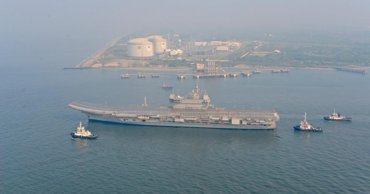 Le porte-avions indien Vikrant s’embarque pour la troisième série d’essais en mer