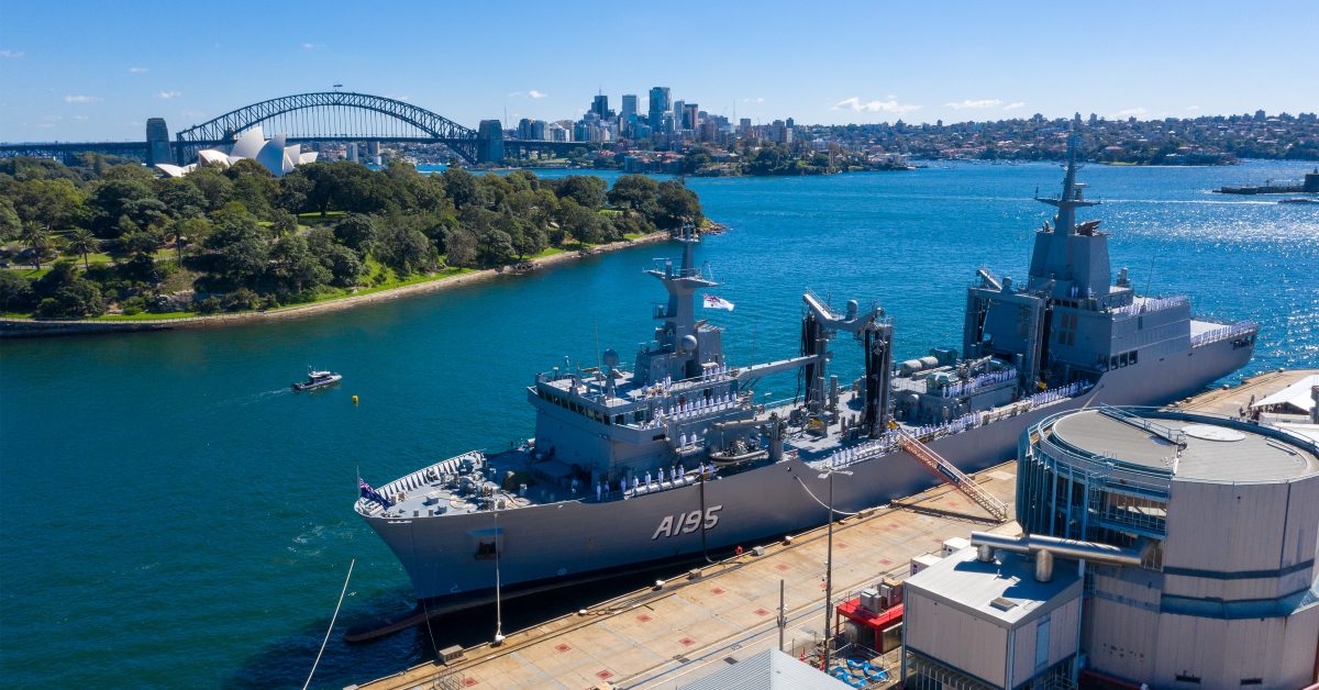 Royal Australian Navy Commissions Auxiliary Oiler Ravitaillement HMAS Supply