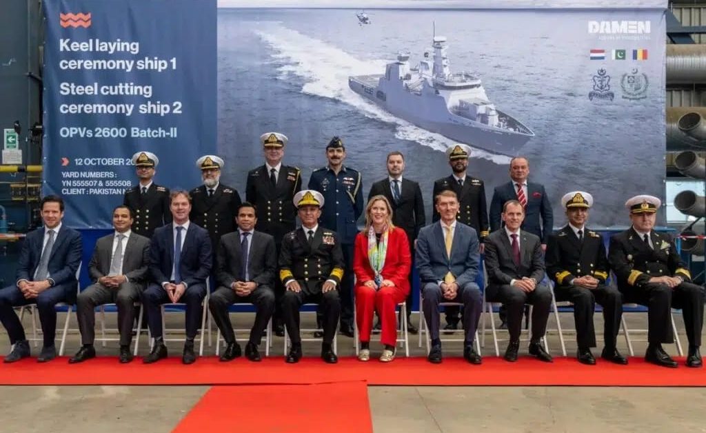 Damen Shipyards lance la construction de deux navires OPV 2600 pour la marine pakistanaise