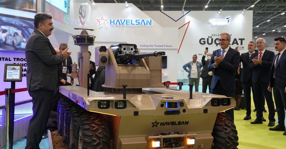 SAHA EXPO 2022 : HAVELSAN expose pour la première fois son véhicule terrestre sans pilote armé KAPGAN
