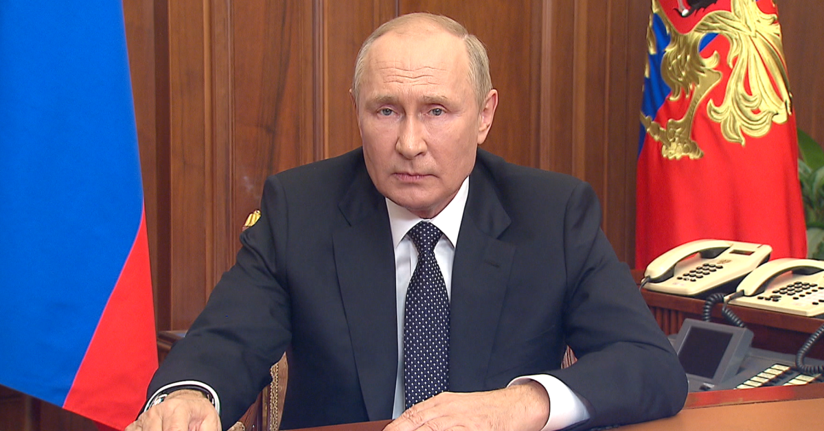 Poutine annonce une « mobilisation partielle » dans un discours préenregistré